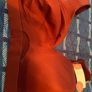 Cacique burgundy bra